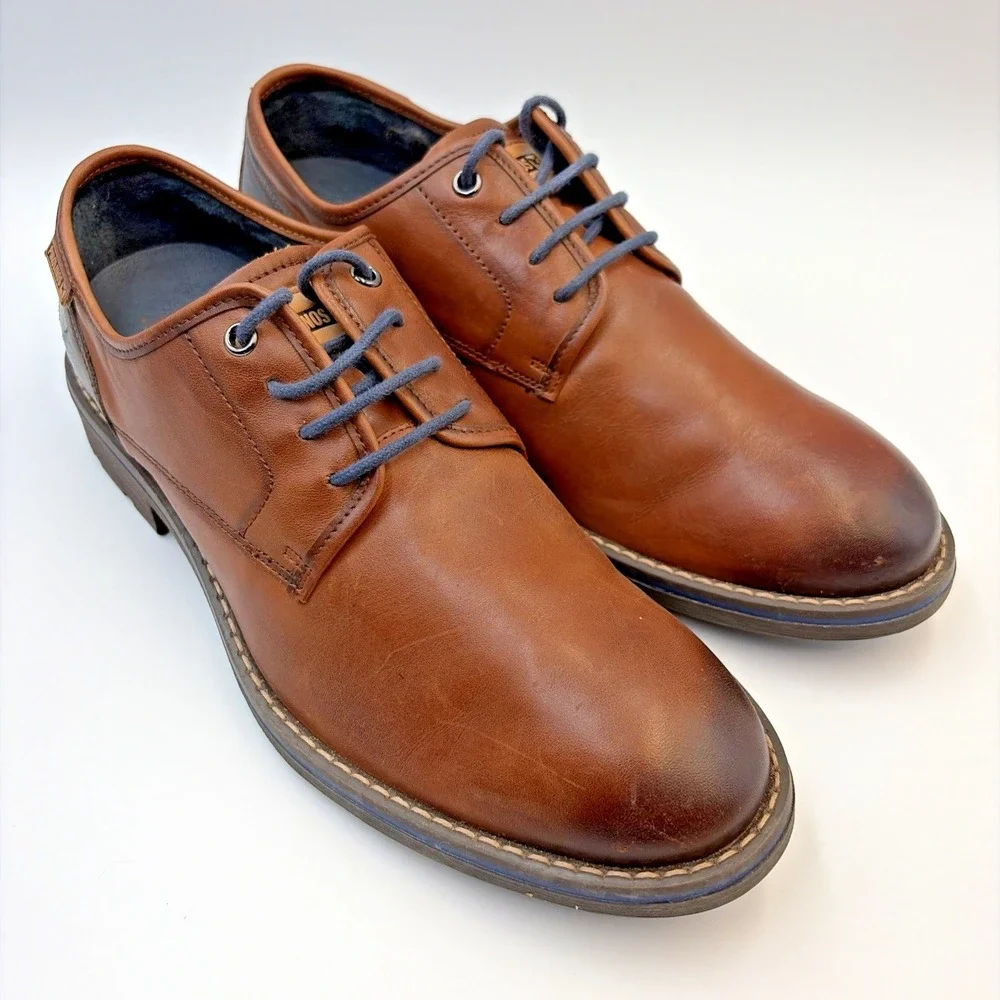 Pikolinos York Oxfords Men's Lace Up Brown Leather Shoes EU 42 US 8.5 Portugal